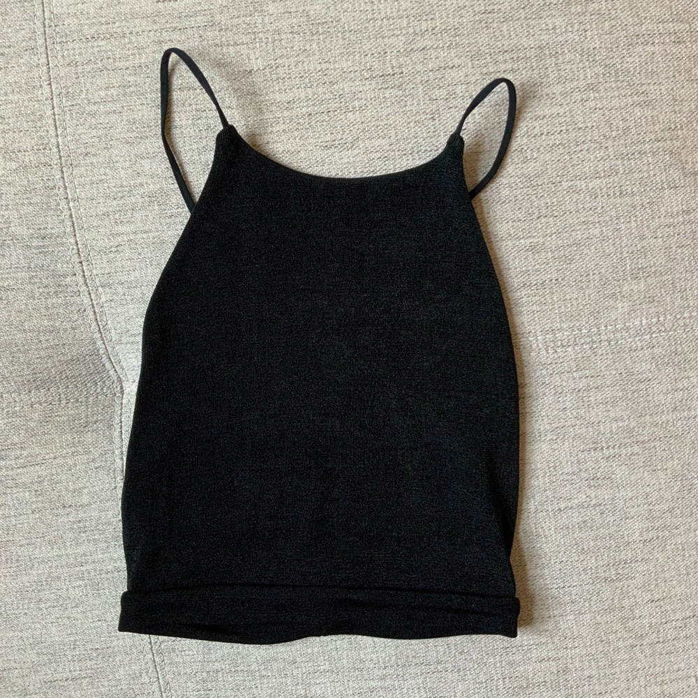 Black misguided crop top